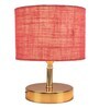 Devansh Metal table lamp with Pink Jute Shade