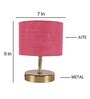Devansh Metal table lamp with Pink Jute Shade