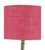 Devansh Metal table lamp with Pink Jute Shade