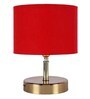 Devansh Metal table lamp with Red cotton  Shade