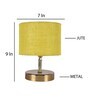 Devansh Metal table lamp with Yellow Jute Shade