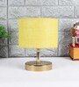 Devansh Metal table lamp with Yellow Jute Shade