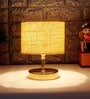 Devansh Metal table lamp with Yellow Jute Shade