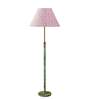 Devansh Multi cotton Drum shade with   floor lamp with wood base .-