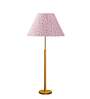 Devansh Multi cotton Drum shade with   floor lamp with wood base .-