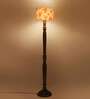 Multicolor Cotton Wooden floor Lamp