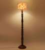 Multicolor Cotton Wooden floor Lamp
