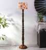 Multicolor Cotton Wooden floor Lamp