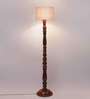 Multicolor Cotton Wooden floor Lamp