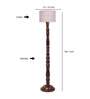 Multicolor Cotton Wooden floor Lamp