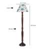 Multicolor cotton Conical wooden floor lamp