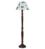 Multicolor cotton Conical wooden floor lamp