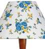Multicolor cotton Conical wooden floor lamp