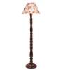 Multicolor cotton Conical wooden floor lamp