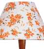 Multicolor cotton Conical wooden floor lamp