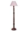 Multicolor cotton Conical wooden floor lamp