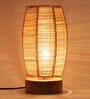 Dholak Natural Shade Table Lamp With Cotton Base