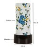 Gaze Multicolour Cotton Fabric Shade Table Lamp With Wood Base