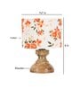 Fabricio Multicolour Cotton Fabric Shade Night Lamp With Wood Base
