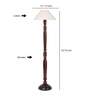 off white coolie cotton Wooden floor lamp