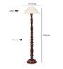 off white coolie cotton Wooden floor lamp