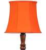 Orange Cotton Wooden floor Lamp