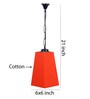 Devansh Orange Cotton Pyramid  Hanging Single Hanging Lamp