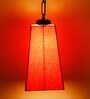 Devansh Orange Cotton Pyramid  Hanging Single Hanging Lamp