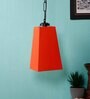 Devansh Orange Cotton Pyramid  Hanging Single Hanging Lamp