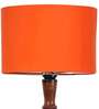 Orange cotton wooden floor lamp