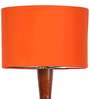 Orange cotton wooden floor lamp
