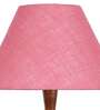 Pink Jute Conical wooden floor lamp