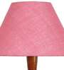 Pink Jute Conical wooden floor lamp