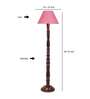 Pink Jute Conical wooden floor lamp