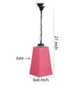 Devansh Pink Jute  Pyramid  Hanging Single Hanging Lamp