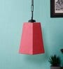 Devansh Pink Jute  Pyramid  Hanging Single Hanging Lamp