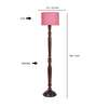 Pink Jute Wooden floor Lamp