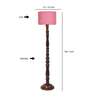 Pink Jute Wooden floor Lamp