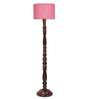 Pink Jute Wooden floor Lamp