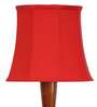 Red Cotton Wooden floor Lamp