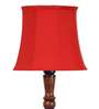 Red Cotton Wooden floor Lamp