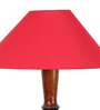 Red coolie cotton Wooden floor lamp