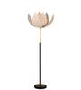 Devansh Rose Bamboo Shade with wood Floor Lamp