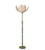 Devansh Rose Bamboo Shade with wood Floor Lamp