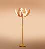 Devansh Rose Bamboo Shade with wood Floor Lamp