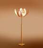 Devansh Rose Bamboo Shade with wood Floor Lamp