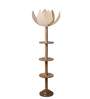 Devansh Rose Bamboo Shade with wood Floor Lamp