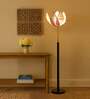 Devansh Rose Bamboo Shade with wood Floor Lamp