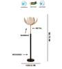 Devansh Rose Bamboo Shade with wood Floor Lamp