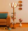 Devansh Rose Bamboo Shade with wood Floor Lamp